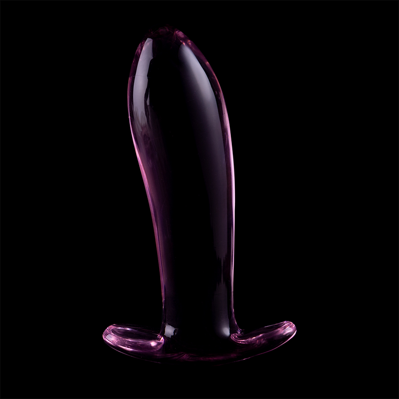 NEBULA SERIES BY IBIZA - MODELL 5 ANALPLUG BOROSILIKATGLAS ROSA 12,5 CM -O- 3,5 CM