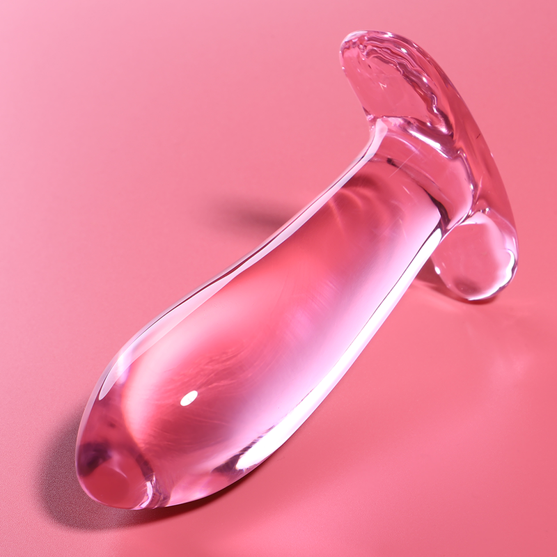 NEBULA SERIES BY IBIZA - MODELL 5 ANALPLUG BOROSILIKATGLAS ROSA 12,5 CM -O- 3,5 CM