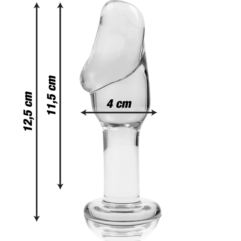 NEBULA SERIES BY IBIZA - MODELL 6 ANALPLUG BOROSILIKATGLAS KLAR 12,5 CM -O- 4 CM