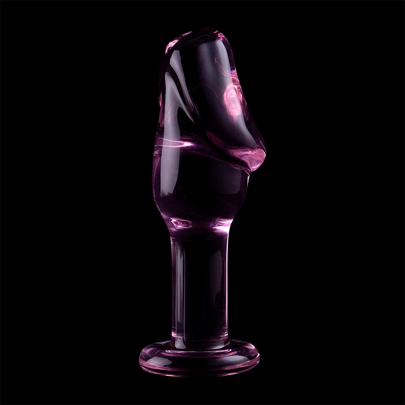 NEBULA SERIES BY IBIZA - MODELL 6 ANALPLUG BOROSILIKATGLAS ROSA 12,5 CM -O- 4 CM