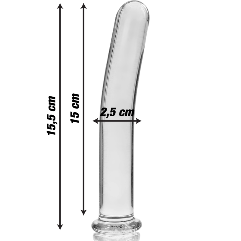 NEBULA SERIES BY IBIZA - MODELL 9 DILDO BOROSILIKATGLAS KLAR 15,5 CM -O- 2,5 CM