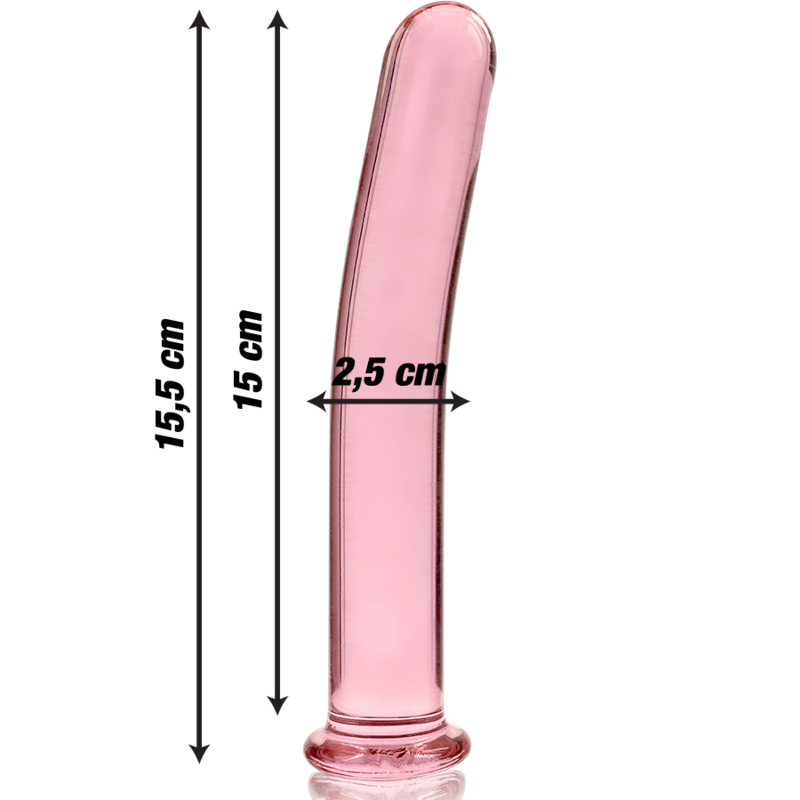 NEBULA SERIES BY IBIZA - MODELL 9 DILDO BOROSILIKATGLAS ROSA 15,5 CM -O- 2,5 CM