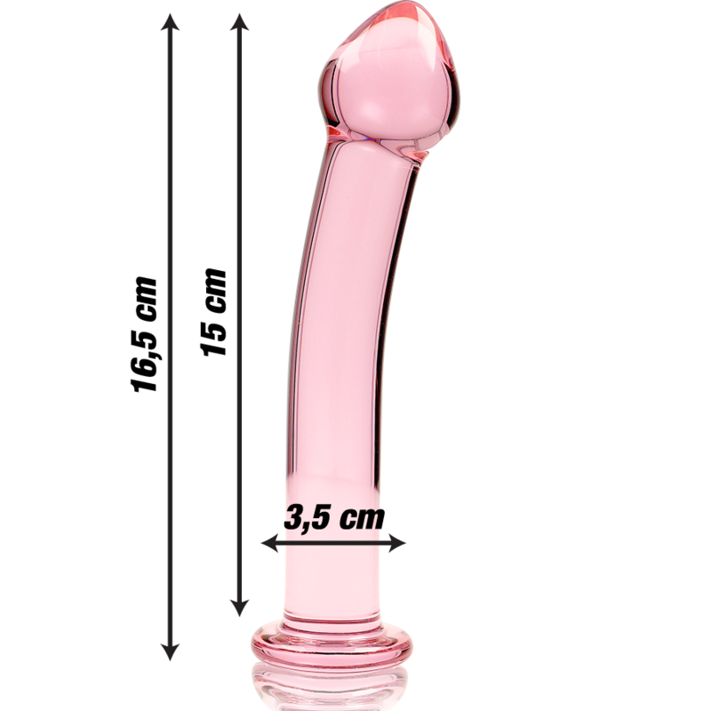 NEBULA SERIES BY IBIZA - MODELL 11 DILDO AUS BOROSILIKATGLAS ROSA 16 CM -O- 3 CM