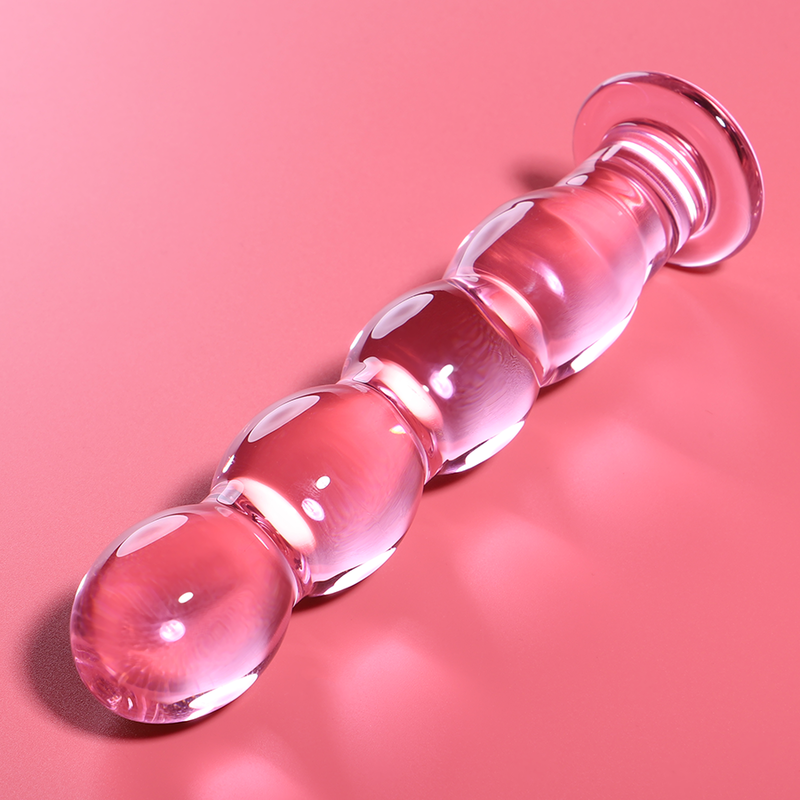 NEBULA SERIES BY IBIZA - MODELL 10 DILDO BOROSILIKATGLAS ROSA 16,5 CM -O- 3,5 CM