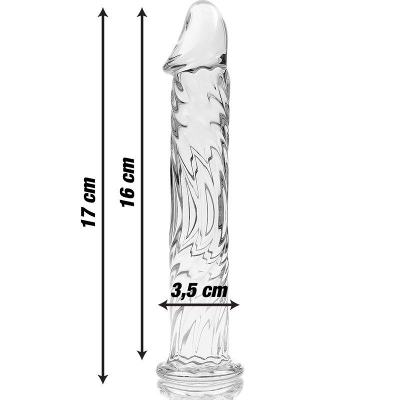 NEBULA SERIES BY IBIZA - MODELL 12 DILDO BOROSILIKATGLAS KLAR 17 CM -O- 3,5 CM