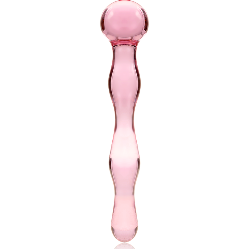 NEBULA SERIES BY IBIZA - MODELL 13 DILDO BOROSILIKATGLAS ROSA 18 CM -O- 3,5 CM
