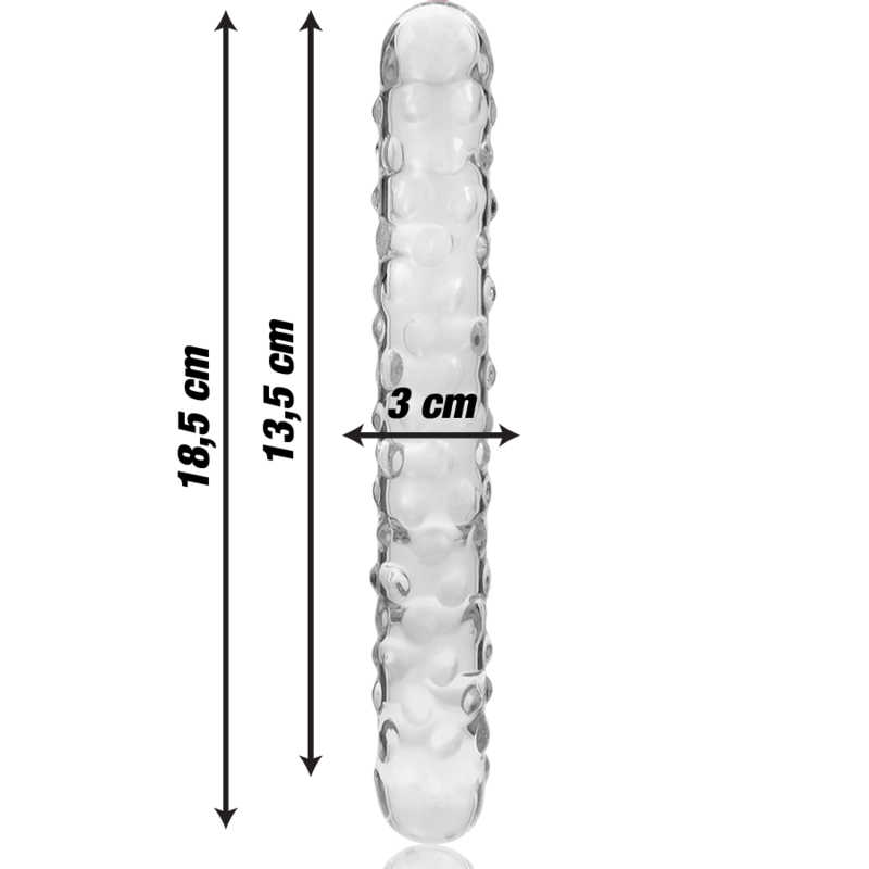 NEBULA SERIES BY IBIZA - MODELL 15 DILDO BOROSILIKATGLAS KLAR 18,5 CM -O- 3 CM