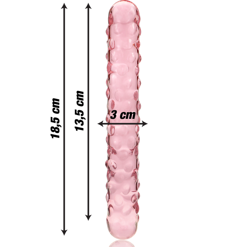 NEBULA SERIES BY IBIZA - MODELL 15 DILDO AUS BOROSILIKATGLAS ROSA 18,5 CM -O- 3 CM