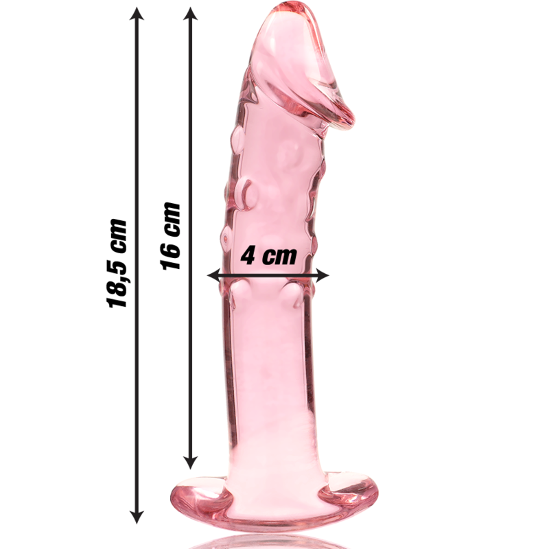 NEBULA SERIES BY IBIZA - MODELL 19 DILDO AUS BOROSILIKATGLAS ROSA 18,5 CM -O- 4 CM