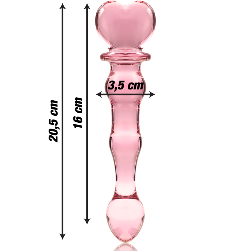 NEBULA SERIES BY IBIZA - MODELL 21 DILDO AUS BOROSILIKATGLAS ROSA 20,5 CM -O- 3,5 CM