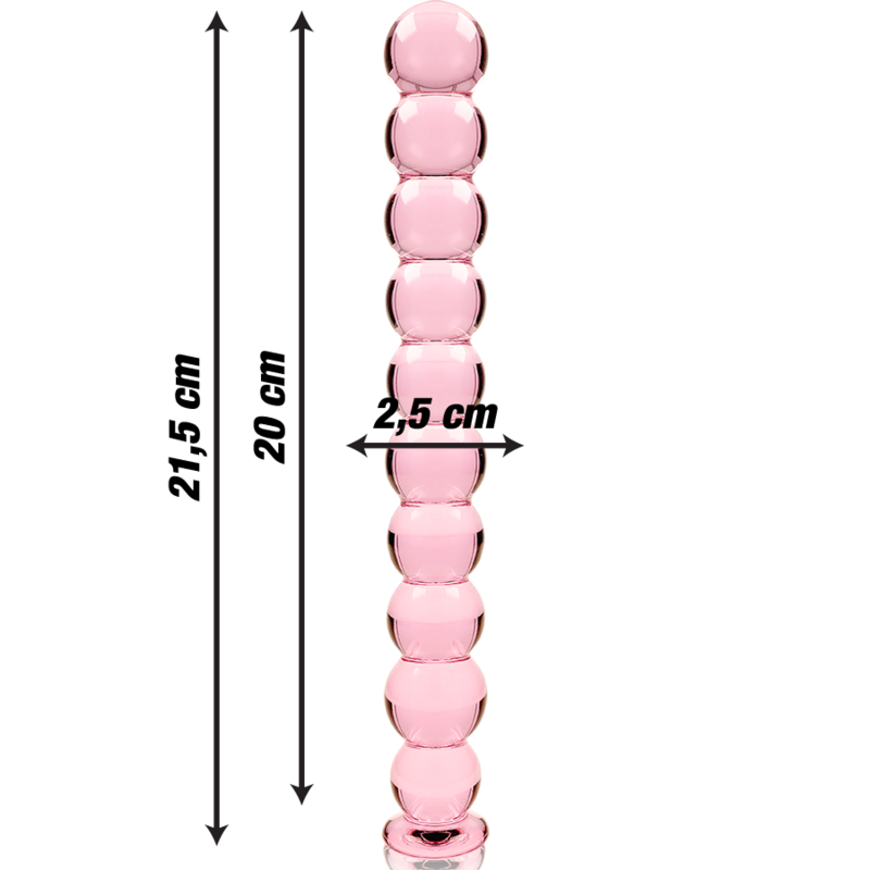 NEBULA SERIES BY IBIZA - MODELL 22 DILDO BOROSILIKATGLAS ROSA 21,5 CM -O- 2,5 CM