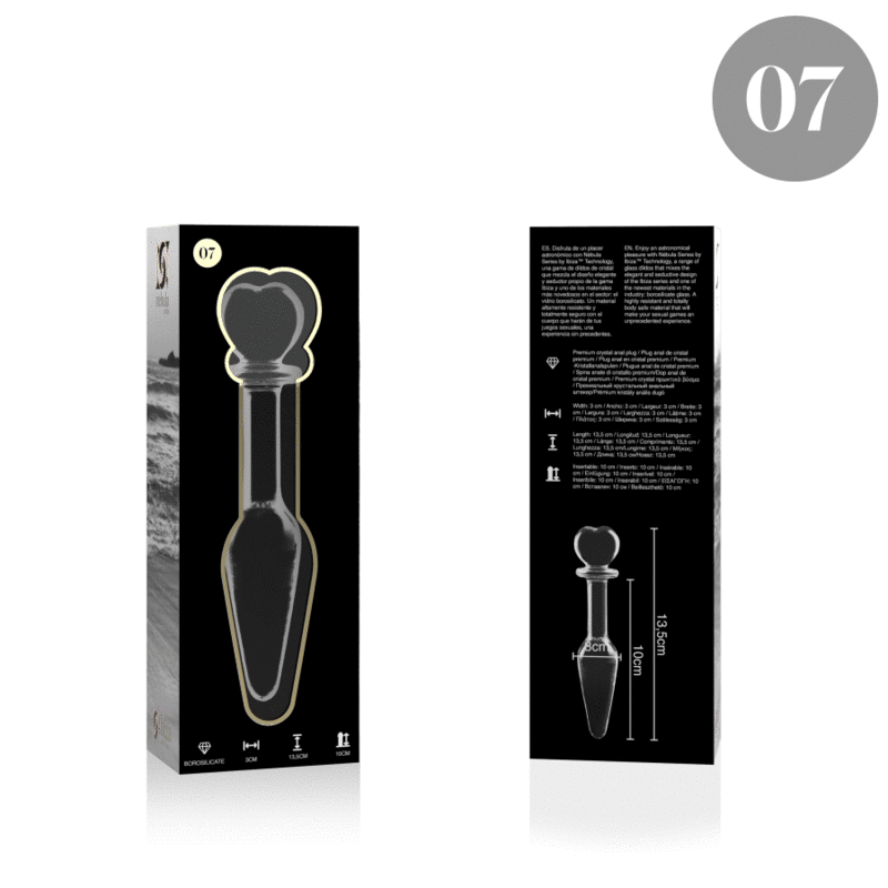NEBULA SERIES BY IBIZA - MODEL 7 Analplug Borosilikatglas klar 13,5 cm -O- 3 cm