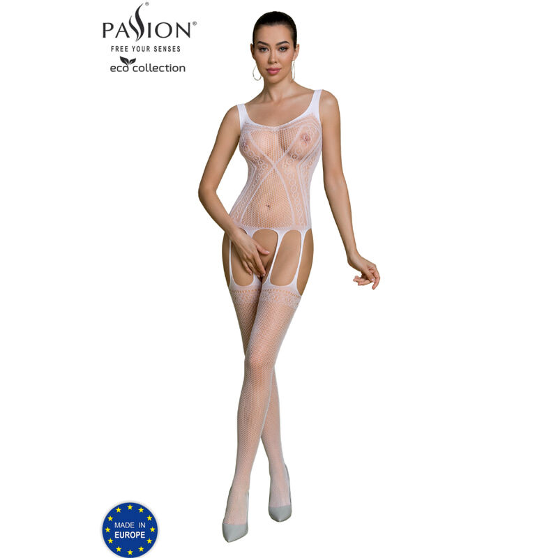 PASSION - ECO COLLECTION BODYSTOCKING ECO BS007 Weiß