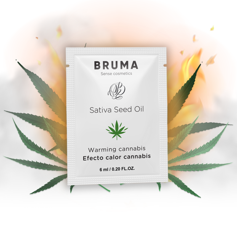 BRUMA - Sativa-Samenöl-Gleitgel mit wärmendem Cannabisgeschmack 6 ml