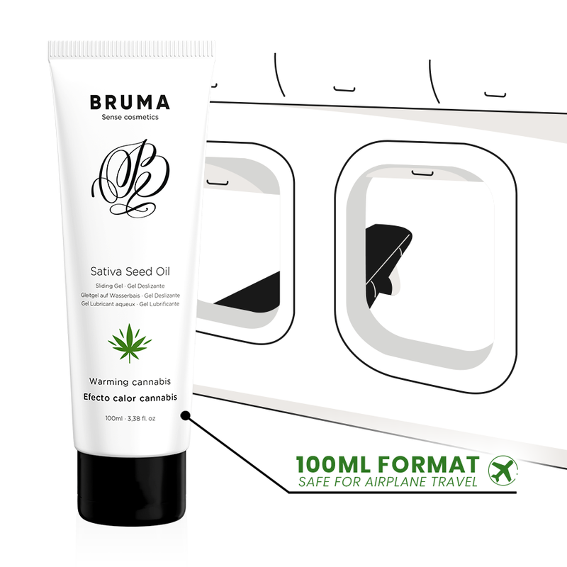 BRUMA - SATIVA-SAMENÖL-GLEITGEL MIT WÄRMENDEN CANNABISGESCHMACK 100 ml