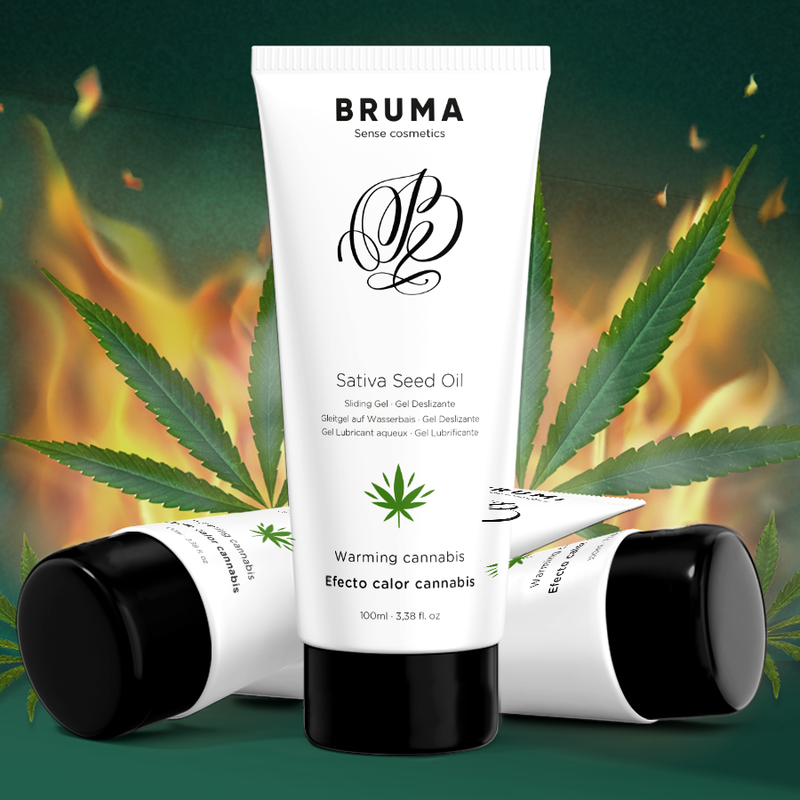 BRUMA - SATIVA-SAMENÖL-GLEITGEL MIT WÄRMENDEN CANNABISGESCHMACK 100 ml