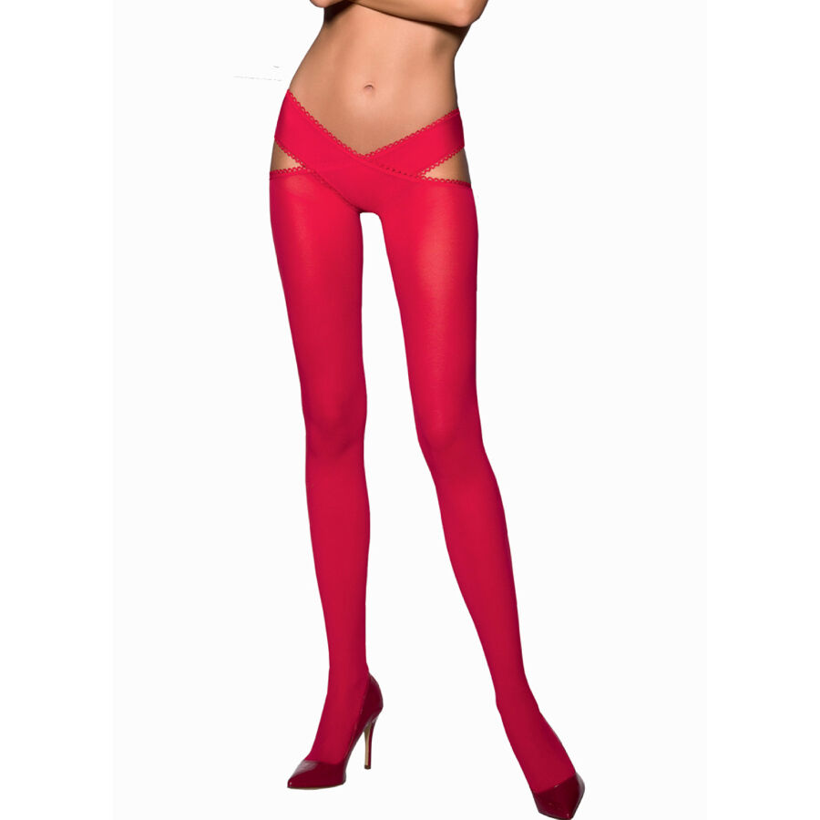 PASSION - TIOPEN 005 Rote Strumpfhose 1/2 60 DEN