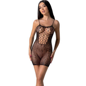 PASSION - BS096 Schwarzer Bodystocking, Einheitsgröße