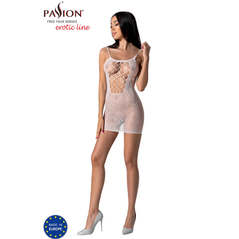 PASSION - BS096 Weißer Bodystocking, eine Größe