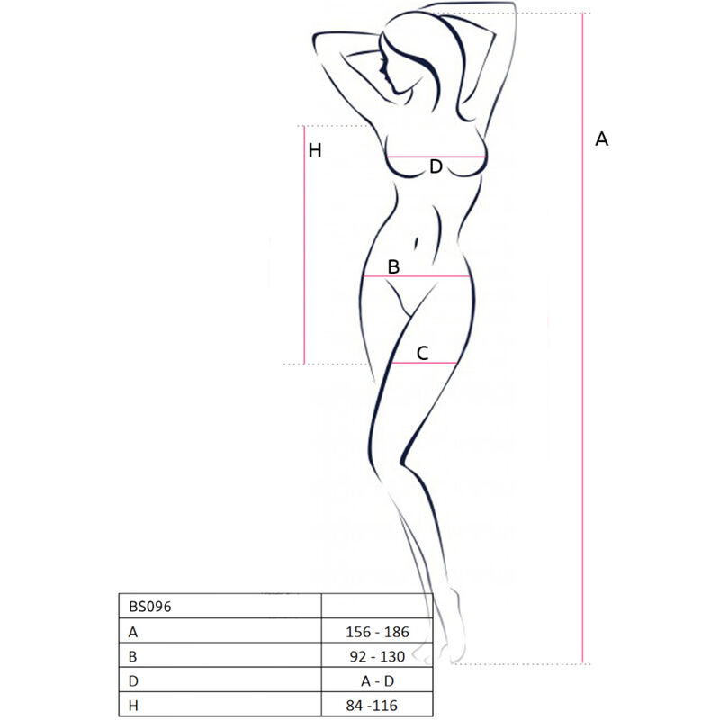 PASSION - BS096 Weißer Bodystocking, eine Größe