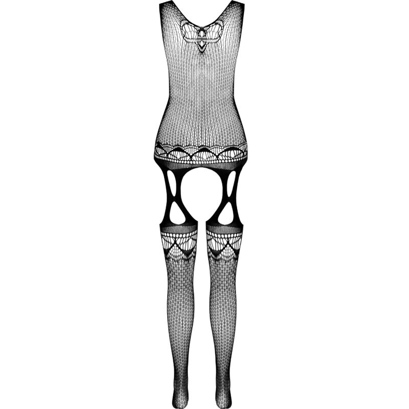 PASSION - BS099 Schwarzer Bodystocking, Einheitsgröße