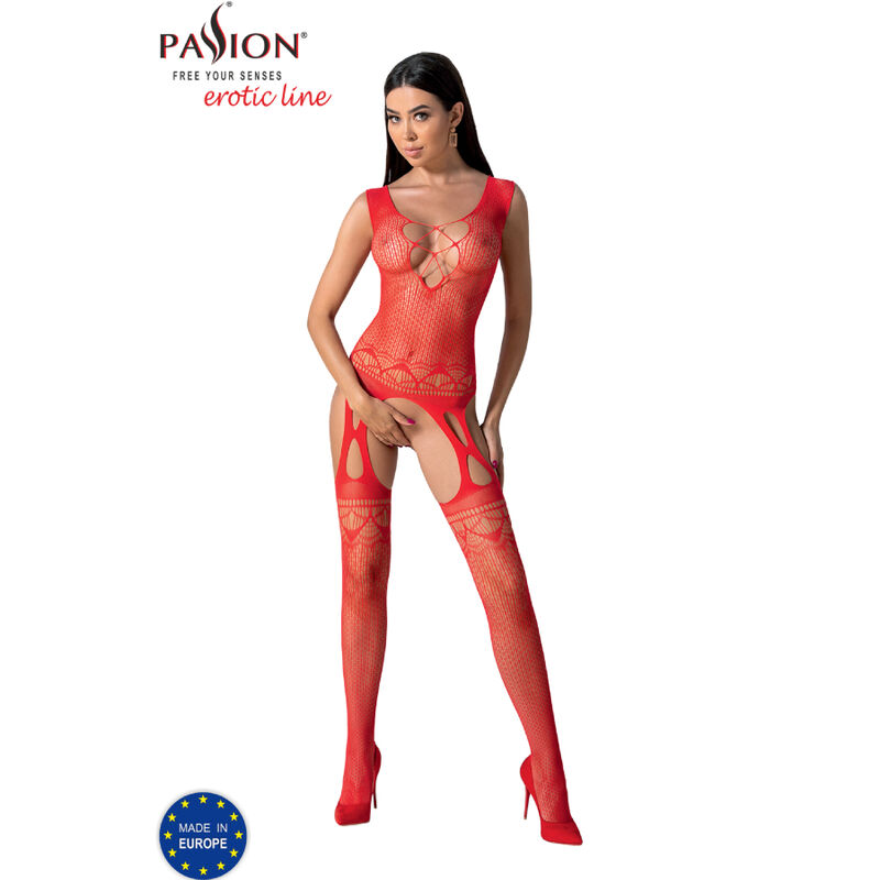 PASSION - BS099 Roter Bodystocking, eine Größe