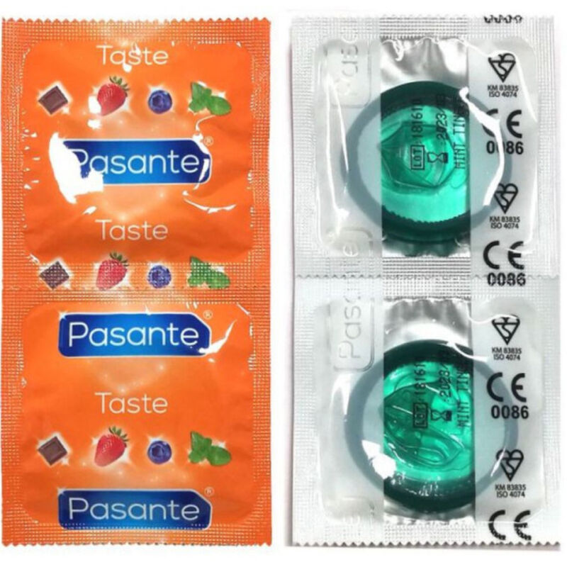 PASANTE - Kondome Geschmack Minze Beutel 144 Einheiten