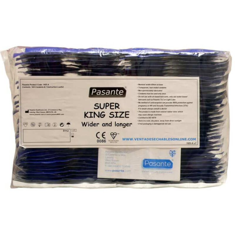 PASANTE - Kondome Größe Super King Beutel 144 Einheiten