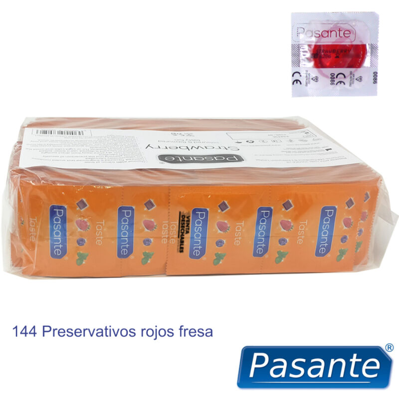 PASANTE - Kondome Geschmack Erdbeere Beutel 144 Einheiten