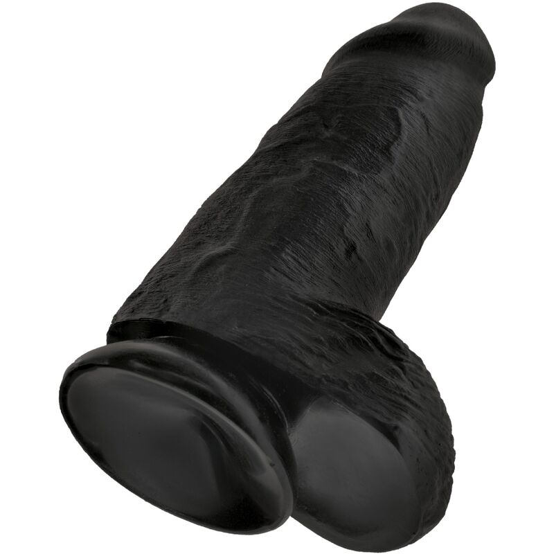 KING COCK - Polliger realistischer Penis 23 cm Schwarz