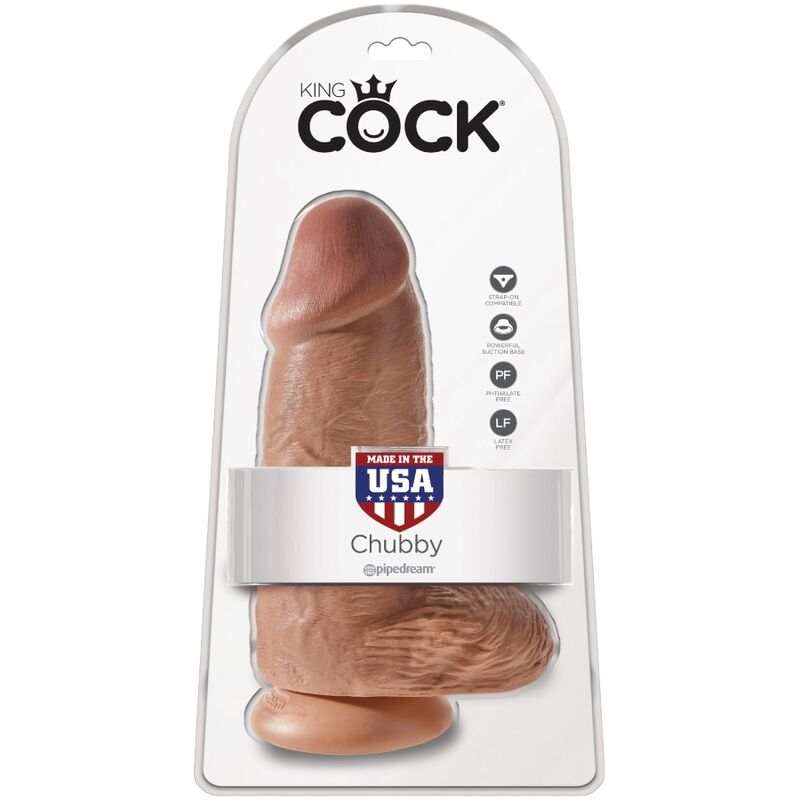KING COCK - Polliger realistischer Penis 23 cm Karamell