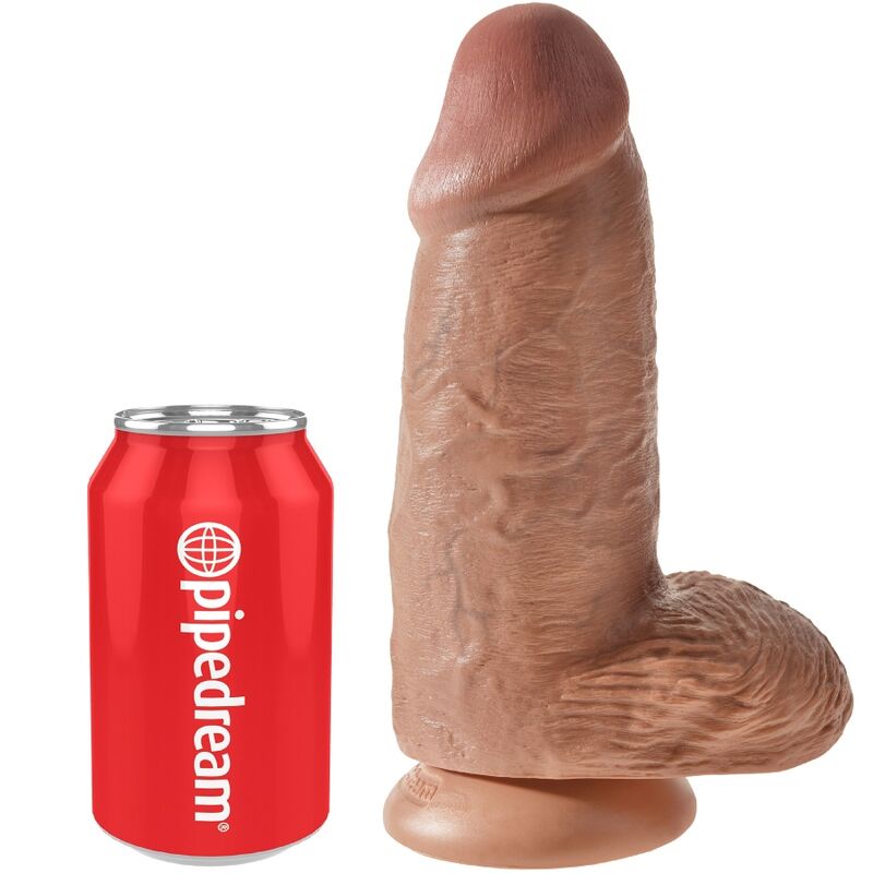 KING COCK - Polliger realistischer Penis 23 cm Karamell
