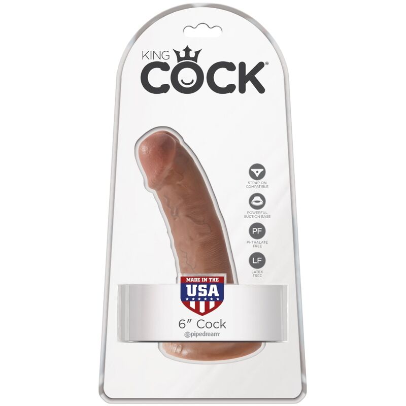 KING COCK - Realistischer Penis 15 cm Karamell