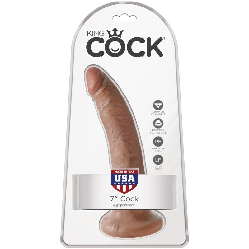KING COCK - Realistischer Penis 17,5 cm Karamell