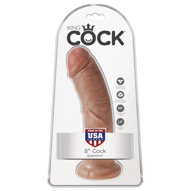 KING COCK - Realistischer Penis 19,5 cm Karamell