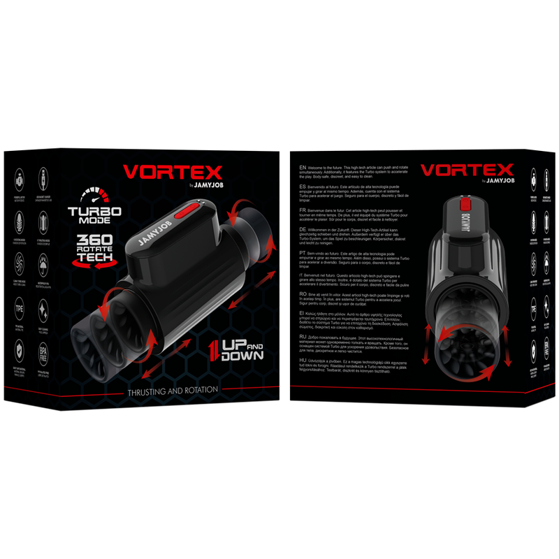 JAMYJOB - VORTEX-STOß- UND 360-DREHBARER TECH-TURBO-MASTURBATOR