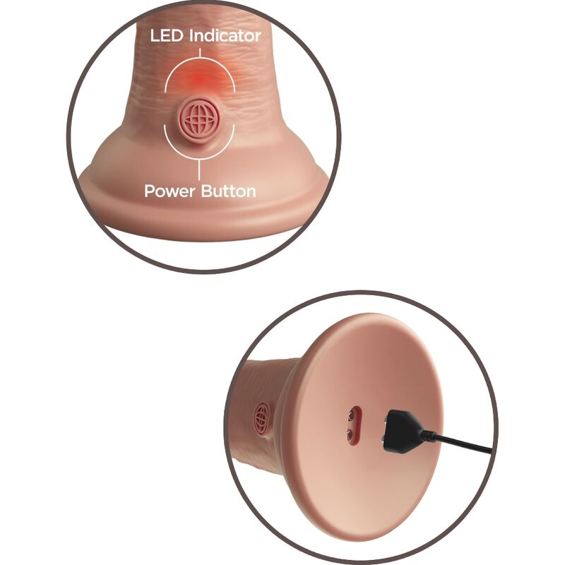 KING COCK - ELITE realistischer Dildo mit Vibration und Silikon 20,3 cm