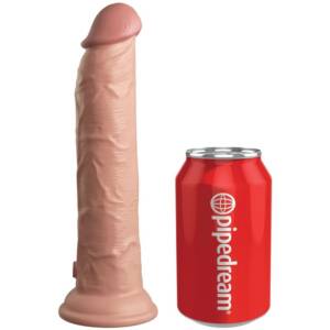 KING COCK - ELITE realistischer Dildo Vibrator mit Silikon-Fernbedienung 23 cm