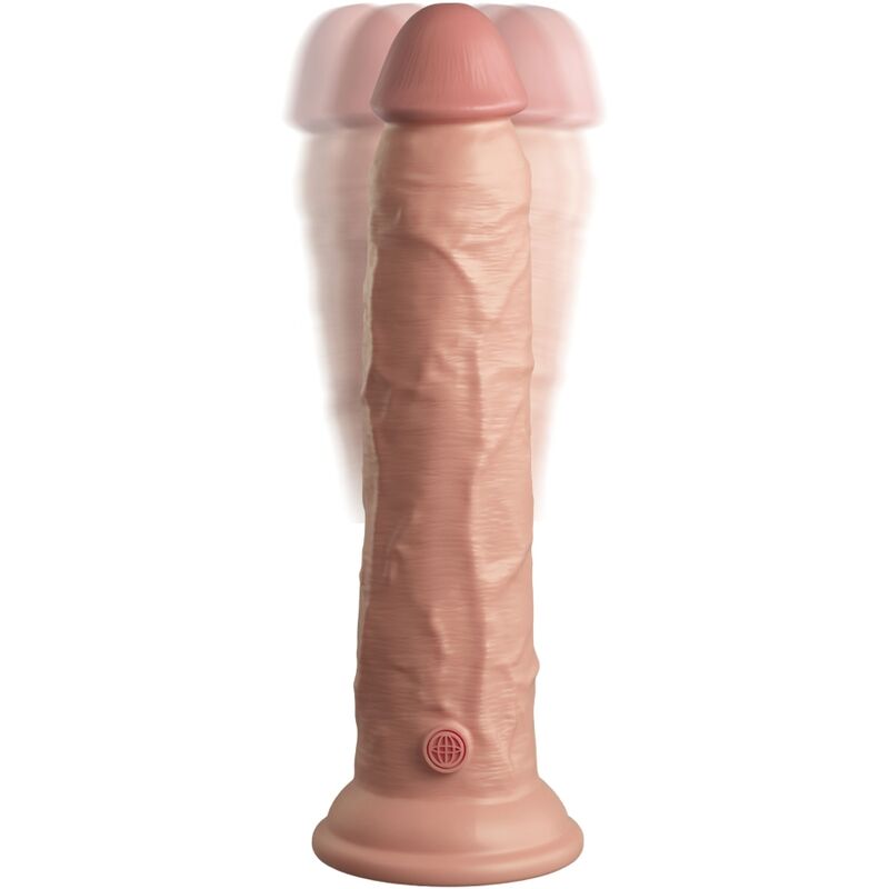 KING COCK - ELITE realistischer Dildo Vibrator mit Silikon-Fernbedienung 23 cm