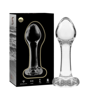 NEBULA SERIES BY IBIZA - MODELL 2 ANALPLUG BOROSILIKATGLAS KLAR 11 CM -O- 3,5 CM