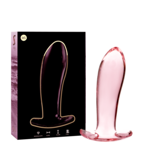 NEBULA SERIES BY IBIZA - MODELL 5 ANALPLUG BOROSILIKATGLAS ROSA 12,5 CM -O- 3,5 CM