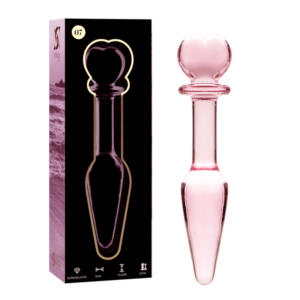 NEBULA SERIES BY IBIZA - MODELL 7 ANALPLUG BOROSILIKATGLAS ROSA 13,5 CM -O- 3 CM