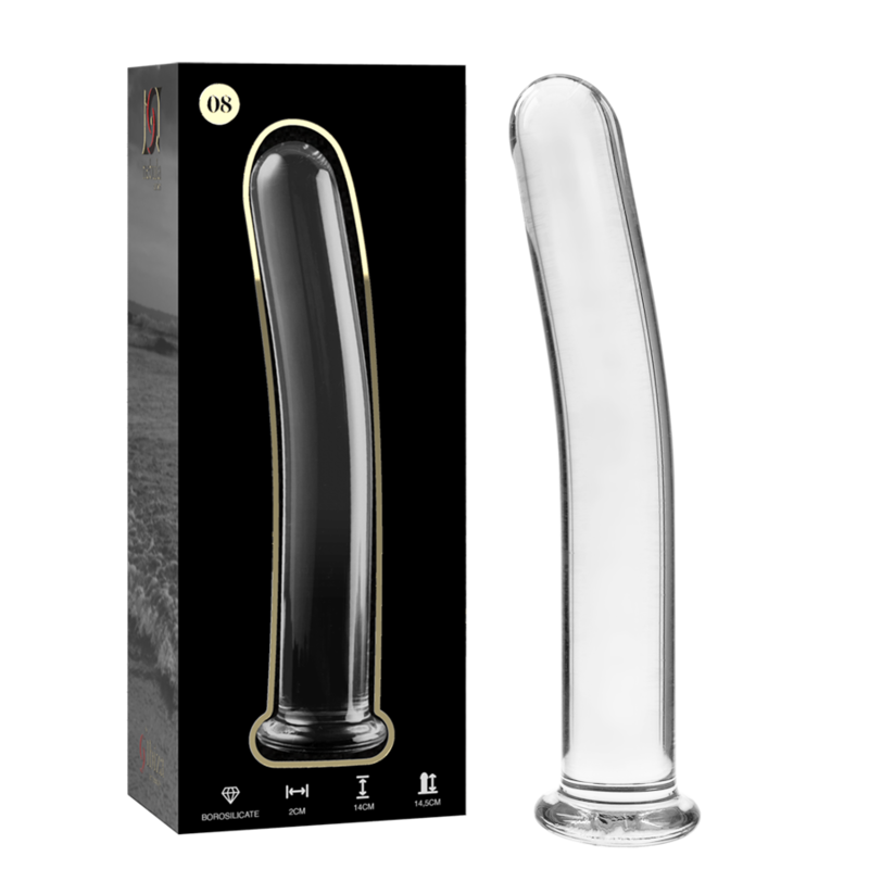 NEBULA SERIES BY IBIZA - MODELL 8 DILDO BOROSILIKATGLAS KLAR 14,5 CM -O- 2 CM