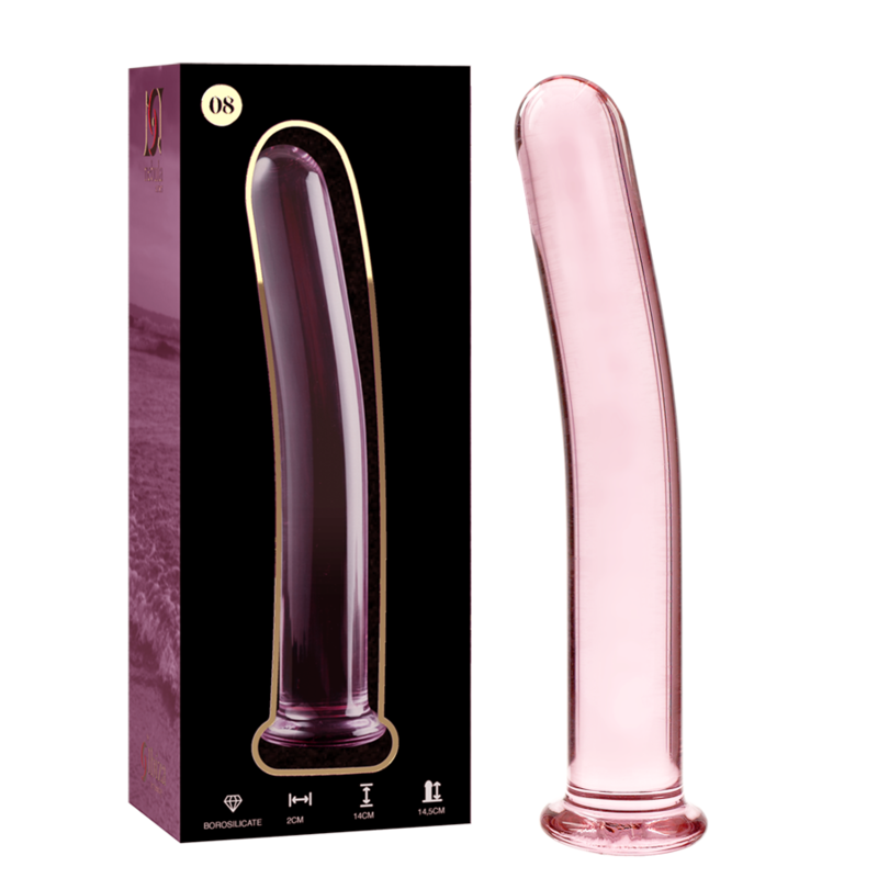 NEBULA SERIES BY IBIZA - MODELL 8 DILDO AUS BOROSILIKATGLAS ROSA 14,5 CM -O- 2 CM