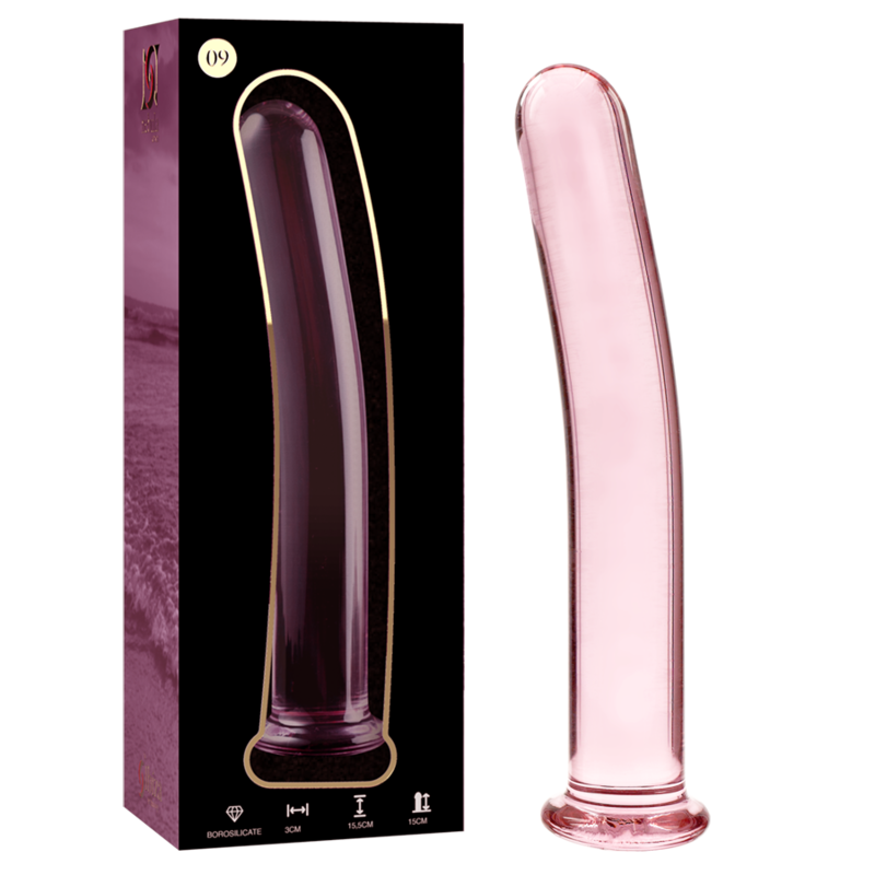 NEBULA SERIES BY IBIZA - MODELL 9 DILDO BOROSILIKATGLAS ROSA 15,5 CM -O- 2,5 CM