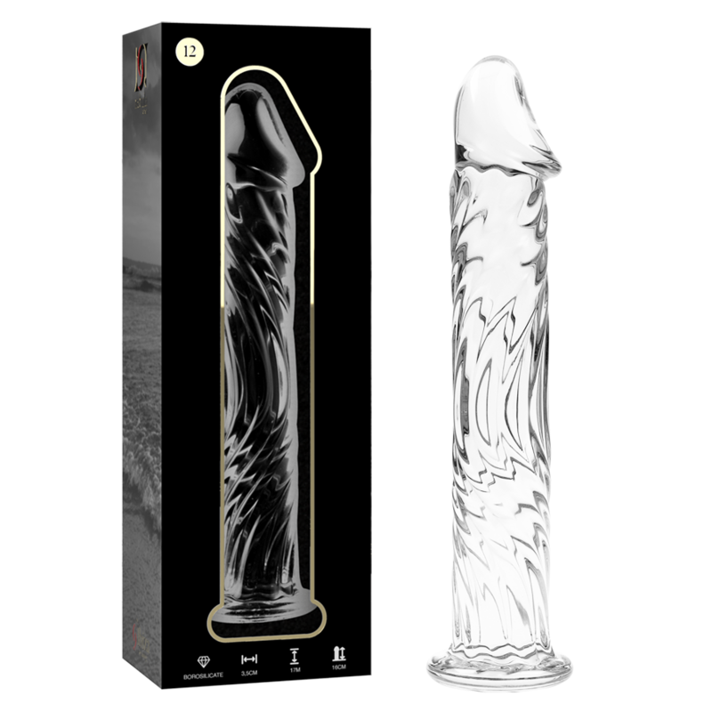 NEBULA SERIES BY IBIZA - MODELL 12 DILDO BOROSILIKATGLAS KLAR 17 CM -O- 3,5 CM