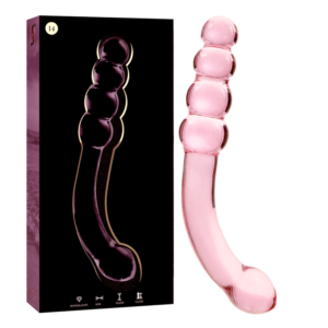 NEBULA SERIES BY IBIZA - MODELL 14 DILDO BOROSILIKATGLAS ROSA 18,5 CM -O- 3 CM