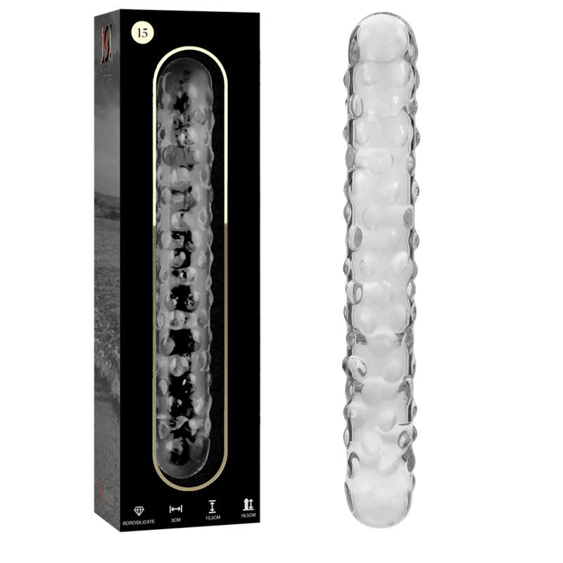 NEBULA SERIES BY IBIZA - MODELL 15 DILDO BOROSILIKATGLAS KLAR 18,5 CM -O- 3 CM
