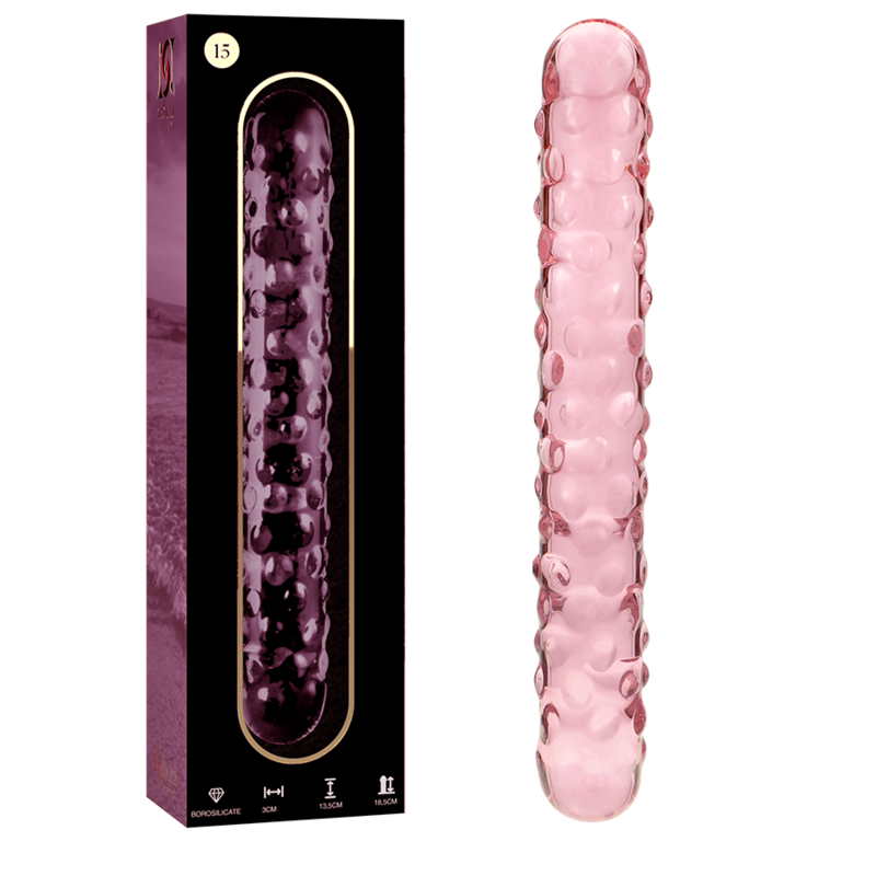 NEBULA SERIES BY IBIZA - MODELL 15 DILDO AUS BOROSILIKATGLAS ROSA 18,5 CM -O- 3 CM