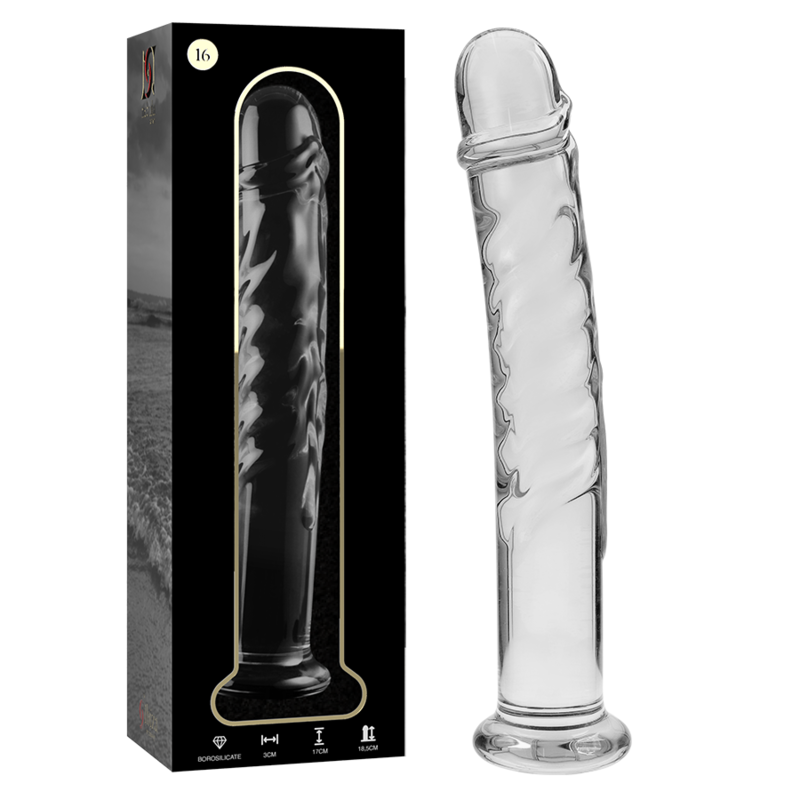 NEBULA SERIES BY IBIZA - MODELL 16 DILDO BOROSILIKATGLAS KLAR 18,5 CM -O- 3 CM